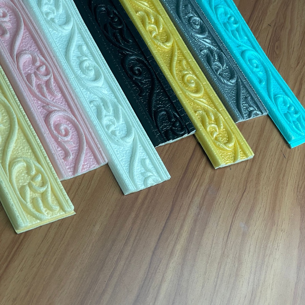 (COD) Wallpaper List Busa /  List Foam Lebar 5 CM Pembatas Wallpaper Wallfoam Dinding Kamar 3D Emboss Premium High Quality Terumrah