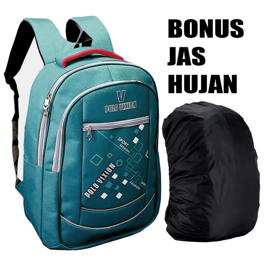 Ransel anak - Tas Punggung - Tas Sekolah Anak SD Vision gratis Jas Hujan - Tas anak sekolah Cewek