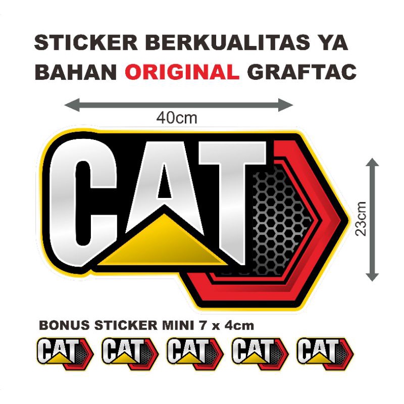 

STICKER CAT CATERPILLAR UNIVERSAL STICKER BEKO EXCAVATOR CAT
