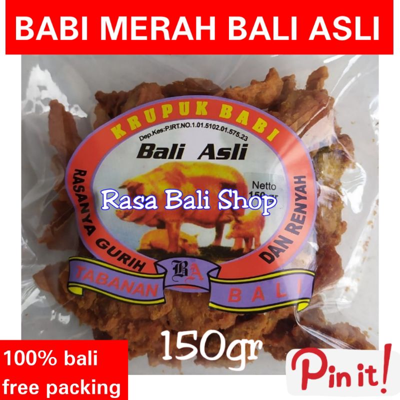 

KRUPUK BABI MERAH BALI ASLI 150GR, GORENGAN BABI MERAH, KERUPUK BABI MERAH, RAMBAK BABI BALI ASLI