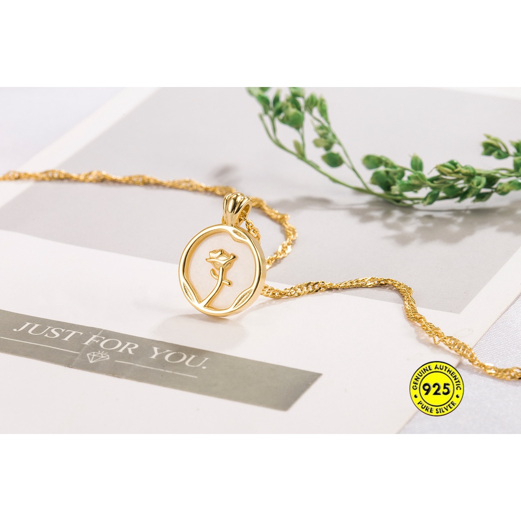 Kalung Rose Gold 18K Tahan Air Anti Alergi Untuk Wanita