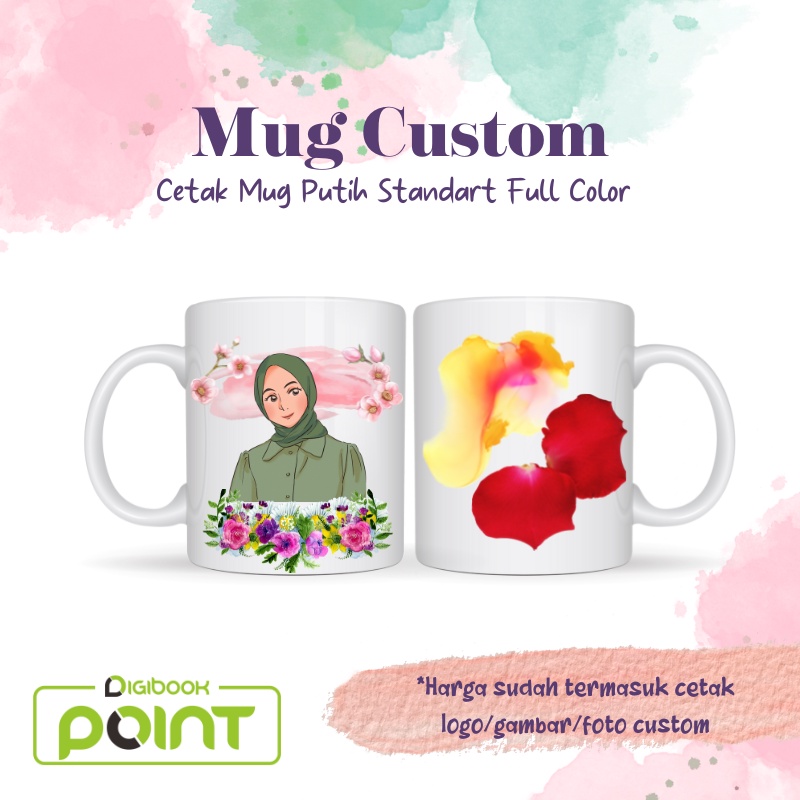 Cetak Mug printing Mug Putih Standart cetak full color 11oz - Tanpa Dus