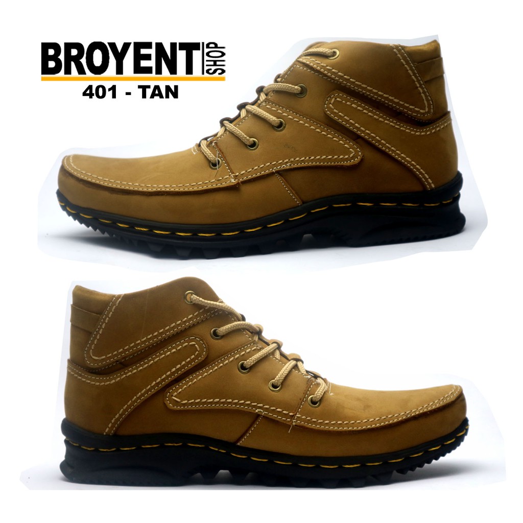 Sepatu Boots Pria Kulit Asli 401