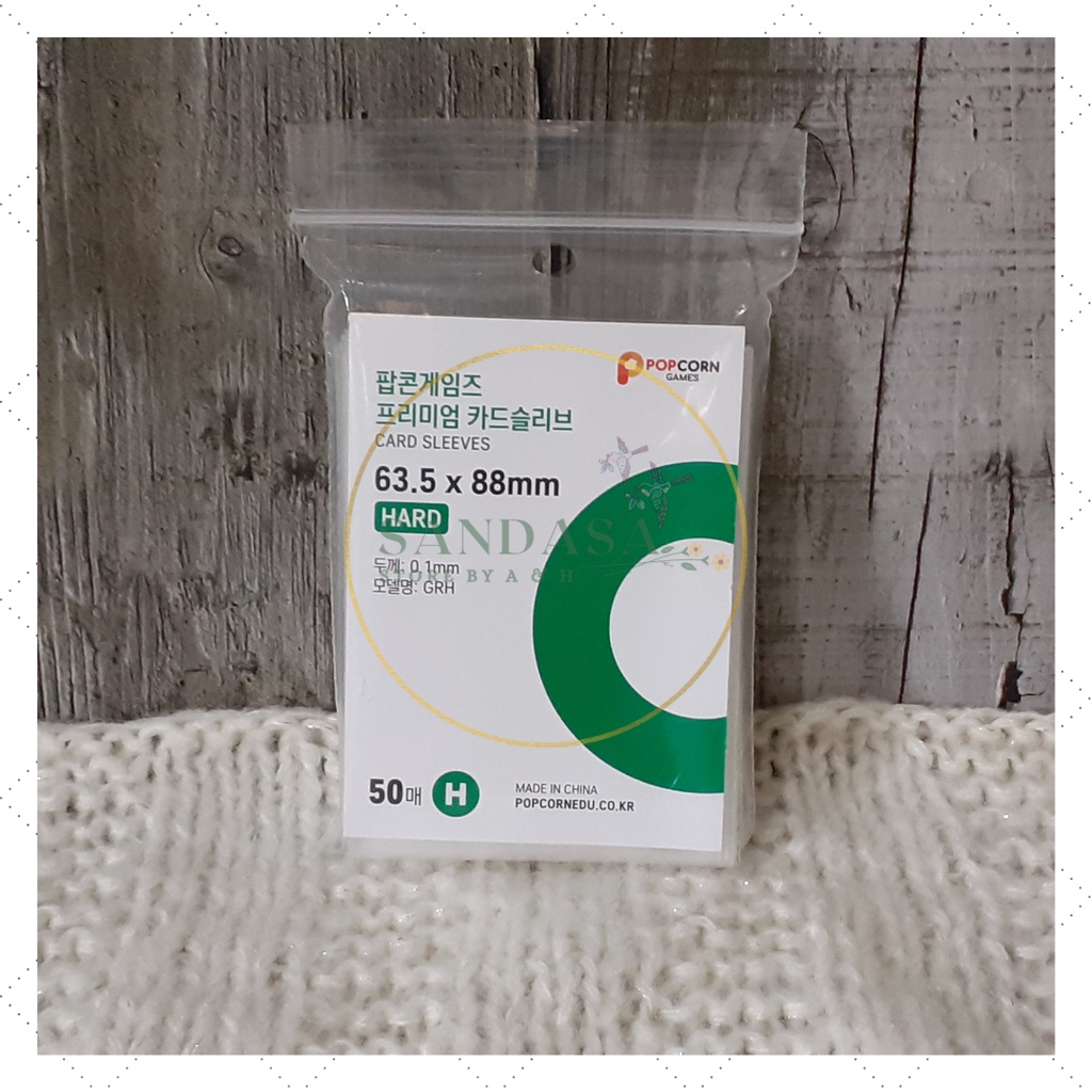 [PACK] Inner Sleeve Popcorn Hard - Green | Hijau 63.5 x 88 mm | Photocard | KPop | Board Game