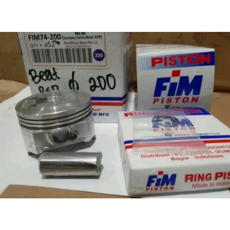 Piston seher kit beat pop beat esp k44 oversize 200 fim