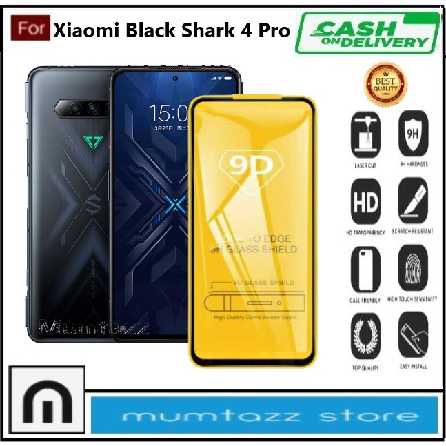Promo Tempered Glass Warna Hp Xiaomi Black Shark 4 Pro Anti Gores Kaca Full Layar Full Glue Skin Pro