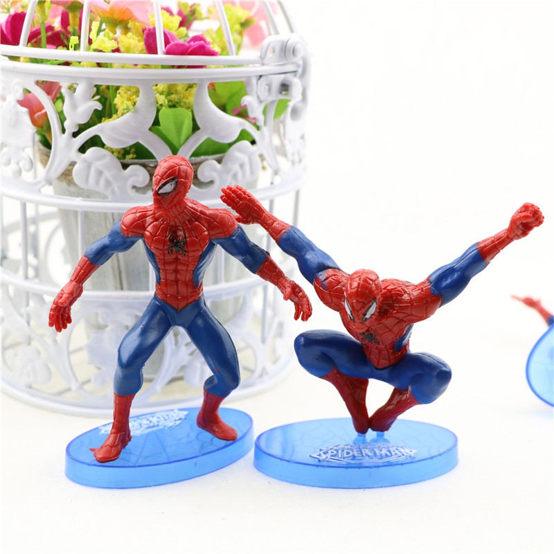 &lt;Available&gt; 7pcs/set Marvel The Avengers Spider Man Action Figures Spider Man Doll Model Toy Collectible Children Gifts