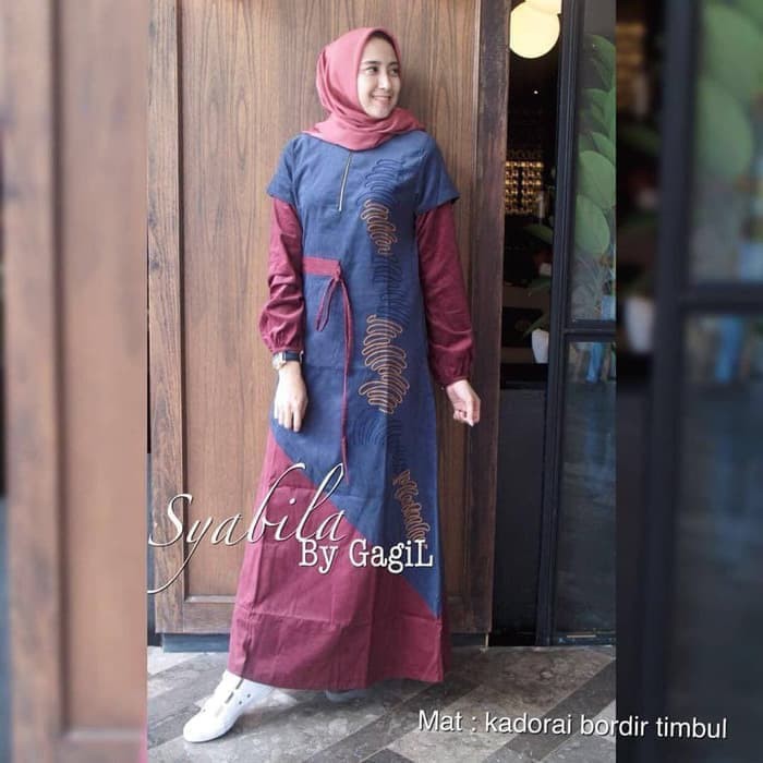 NYAMAN DI PAKAI BUAT LEBARAN TERLARIS SYABILA MAXI/dress muslim modern gamis terbaru