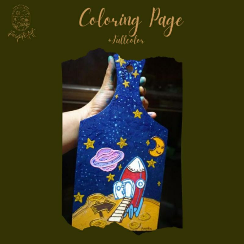

CHILDREN BOARD CREATIVITY/COLORING PAGE PAPAN KAYU JATI BELANDA (15X30CM)