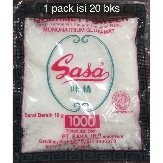 

Sasa Penyedap Rasa (1000/18gr) isi 20 pcs