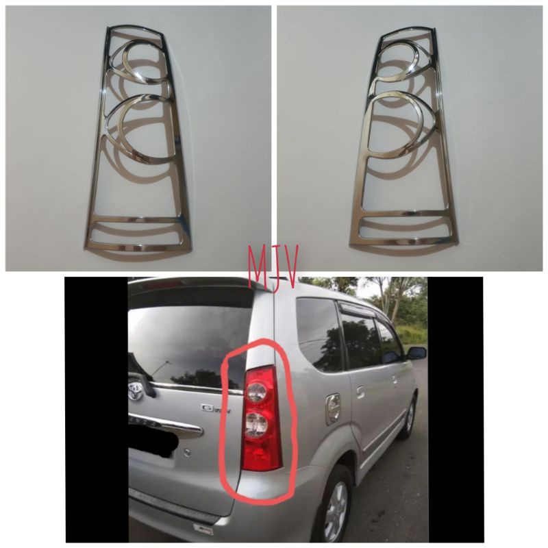 GARNIS LAMPU BELAKANG XENIA 2007-2010 CROM SET KANAN KIRI