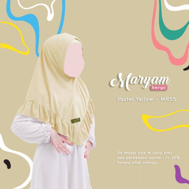 Bergo maryam kids size S by uwais hijab