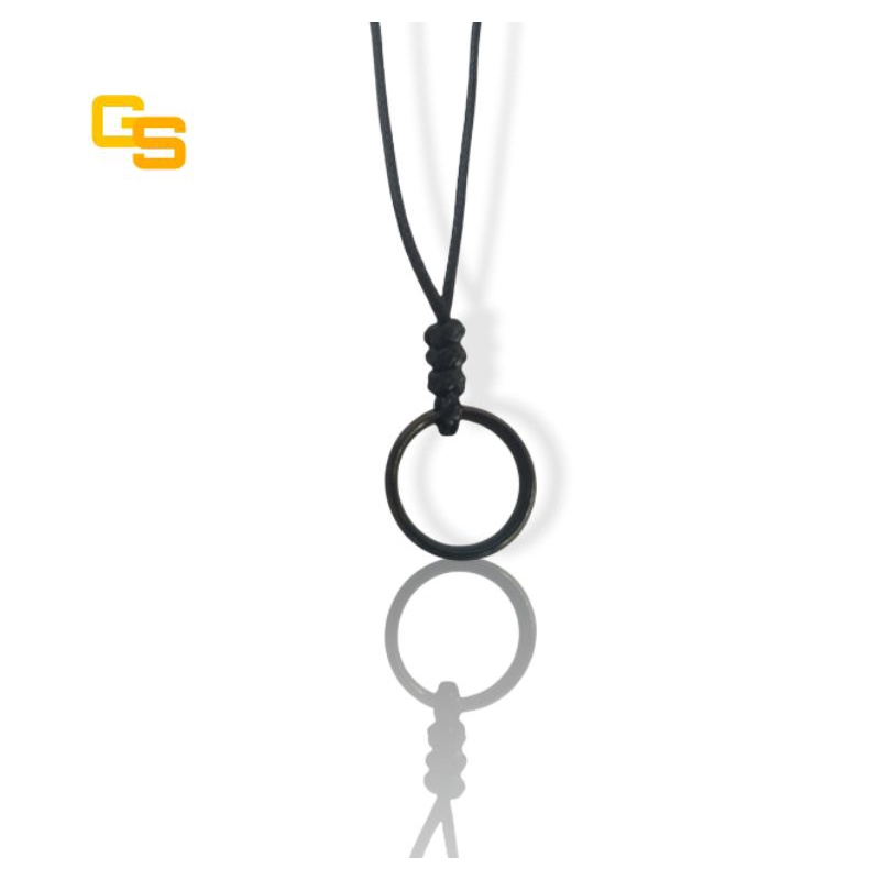 Kalung Titanium Pria - Wanita, Cincin Titanium  hitam