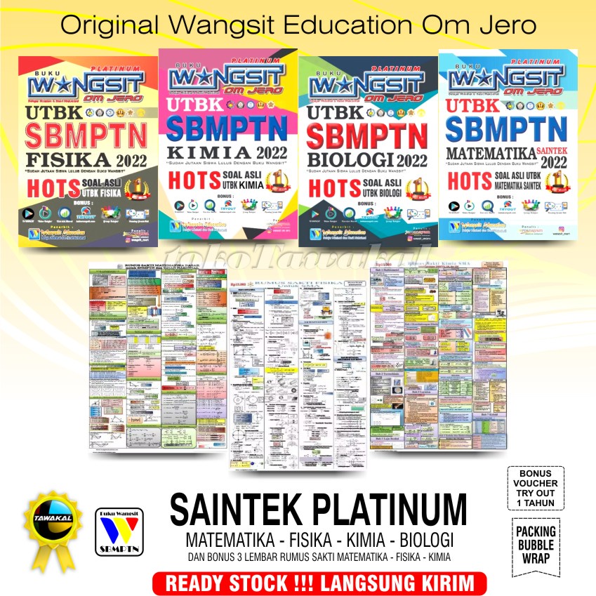 SAINTEK PLATINUM 2022 / Buku Wangsit Spoiler UTBK SBMPTN 2022