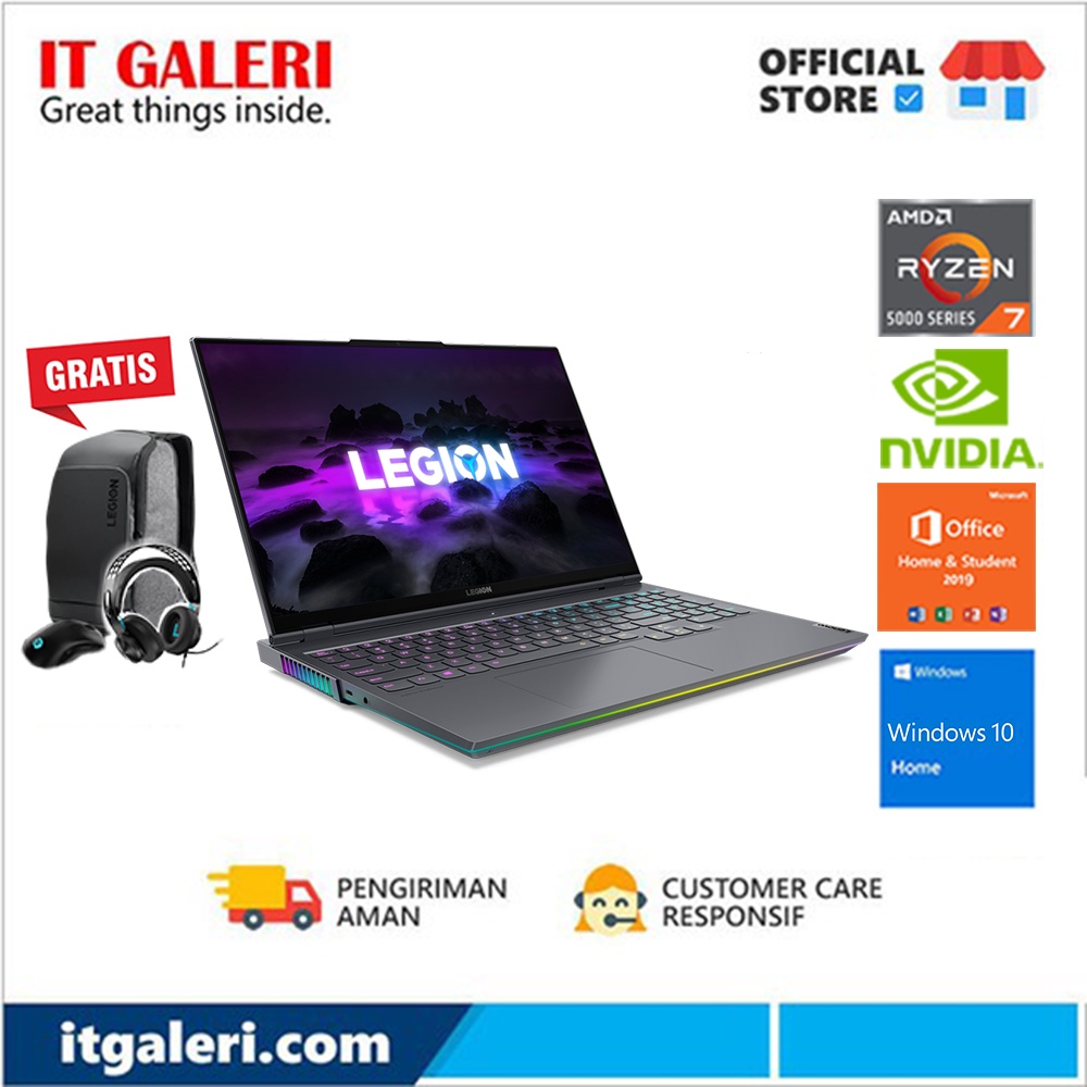 Lenovo Legion 7 - 82N6009UID Ryzen 7 5800H/32GB (2x 16GB DDR4-3200)/1TB SSD/16" WQXGA IPS 500nits An