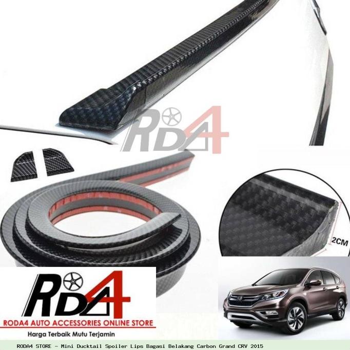 Mini Ducktail Spoiler Lips Bagasi Belakang Carbon Grand CRV 2015 rod4