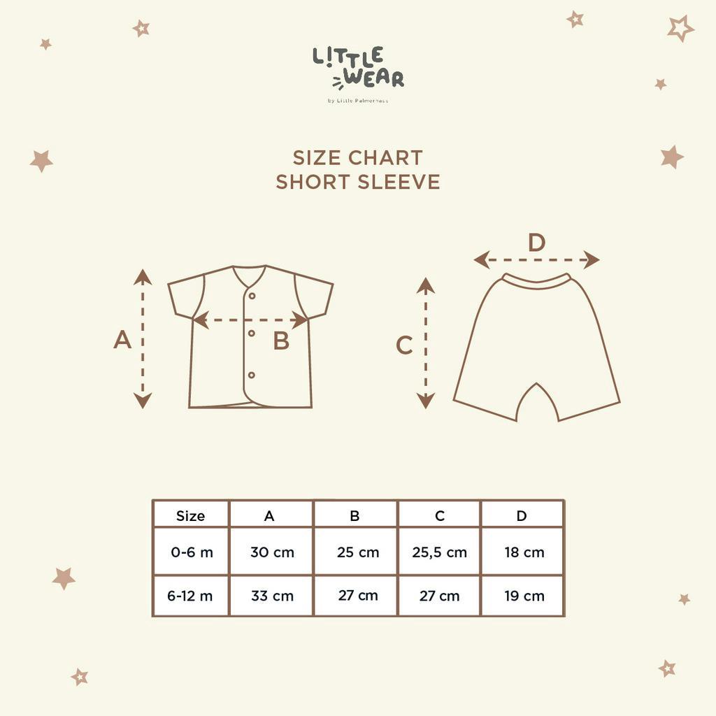 Little Palmerhaus - Little Wear RETRO Short Sleeve Setelan Bayi Pendek