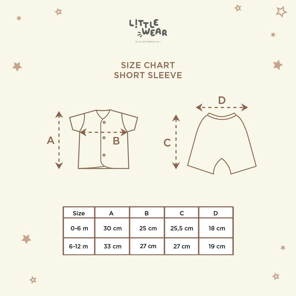 Little Palmerhaus - Little Wear RETRO Short Sleeve Setelan Bayi Pendek