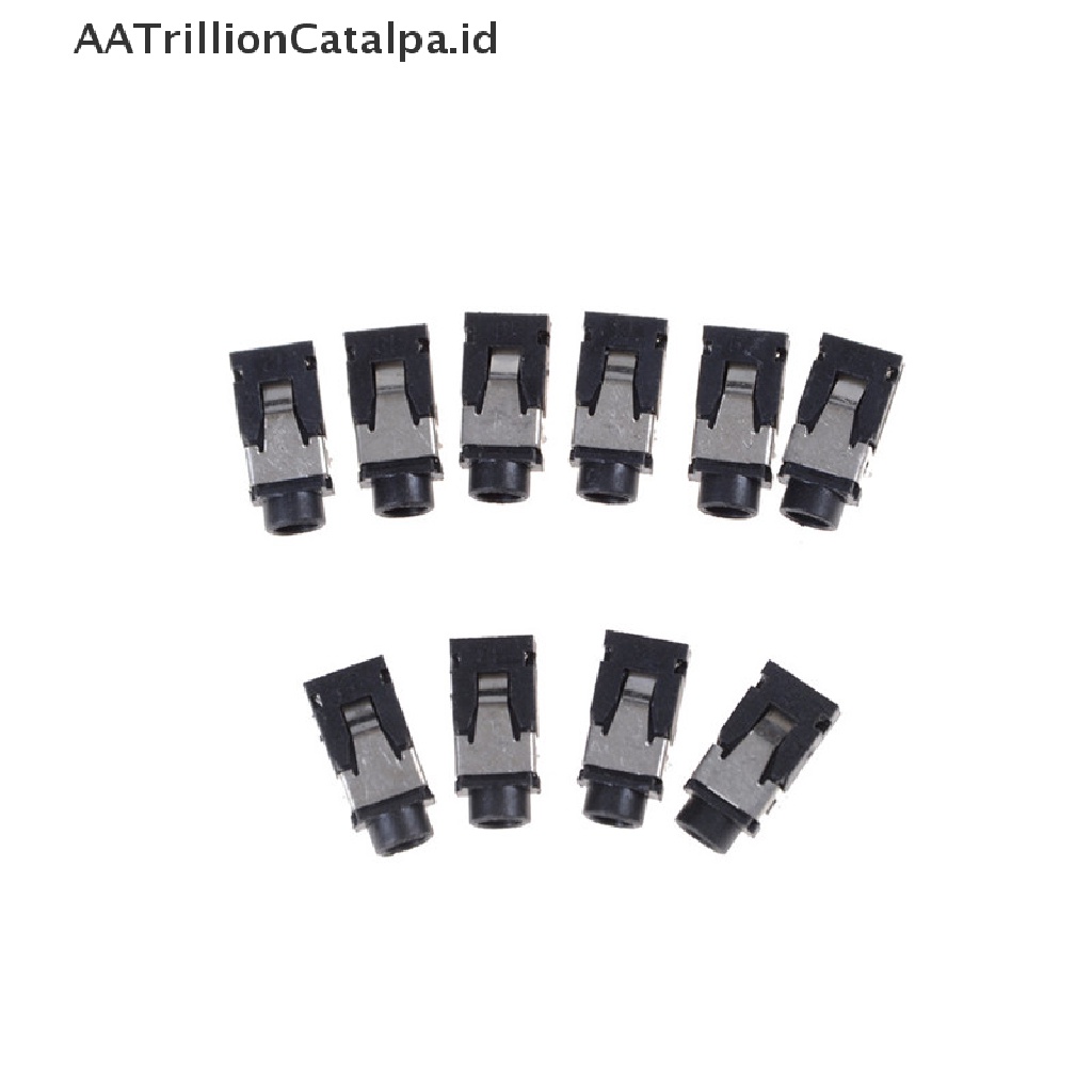 10 Pcs Panel PCB Mount 4 Pin 1 / 8 &quot;3.5mm Female Socket Jack Headphone Stereo