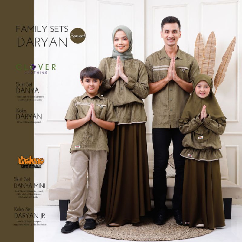 Sarimbit Premium Family Set Daryan by Clover Clothing|Sarimbit Lebaran|Sarimbit Terbaru 2022|Gamis S
