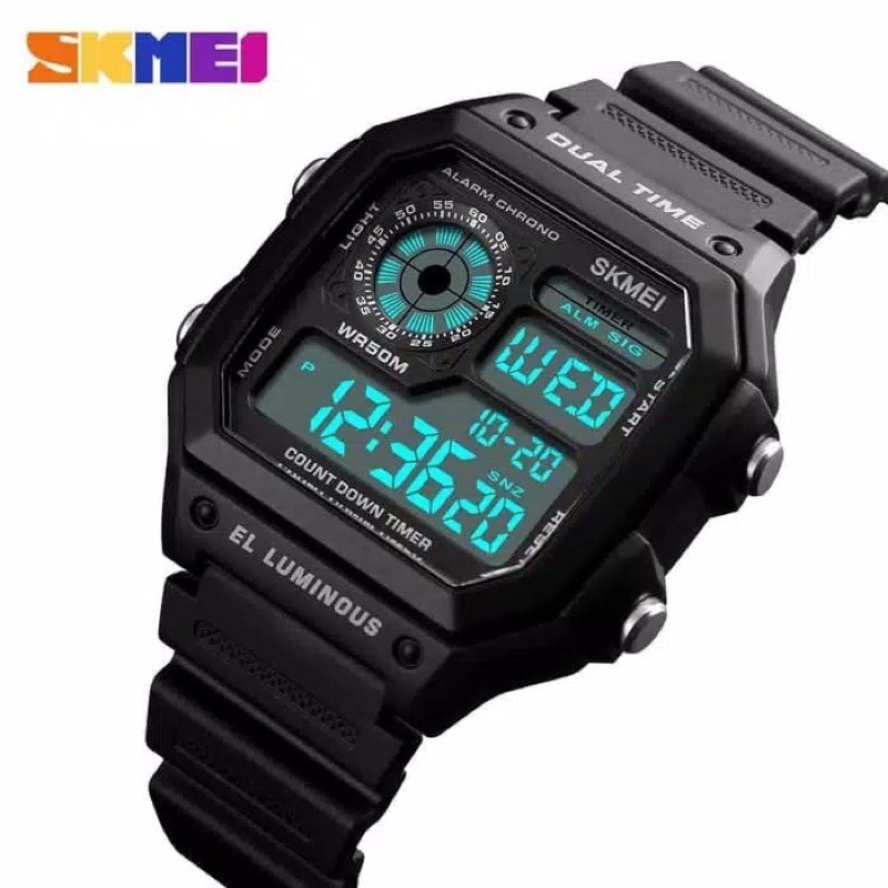 Jam tangan Pria Wanita / Skmei 1299 Original / Digital LED /