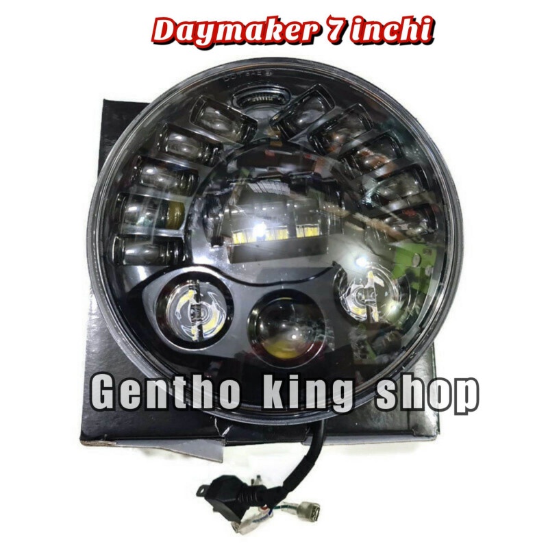 Lampu daymaker bulat 7 inchi 19 led
