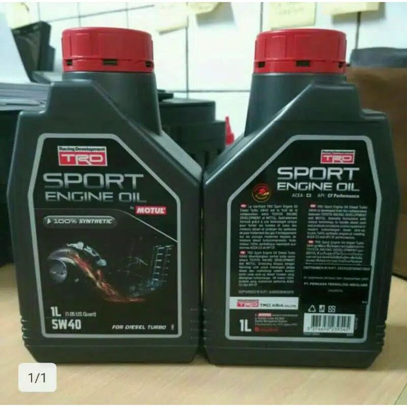 Oli Mobil Motul Sport Engine Oil TRD For Diesel dan Bensin (Gasoline) SAE 5W-40 1 Liter
