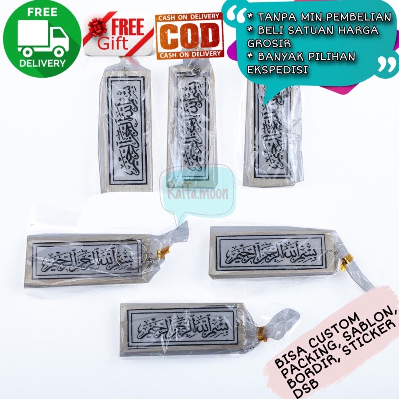 Harga Grosir Souvenir Pernikahan / Umroh / Haji Gantungan Kunci Kaligrafi
