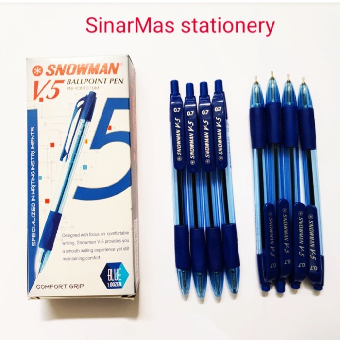 

Hari Ini Snowman V5 Ballpoint Pen 0.7Mm (12 Pcs ) /Pulpen Snowman V5 Gilaa!!!