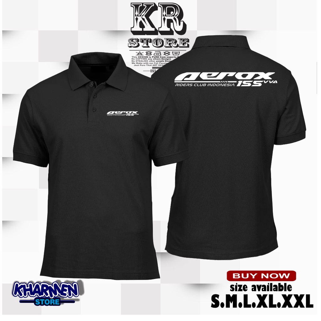POLOSHIRT KAOS KERAH TERBARU NGAB AEROX  TERBAIK -KHARMEN
