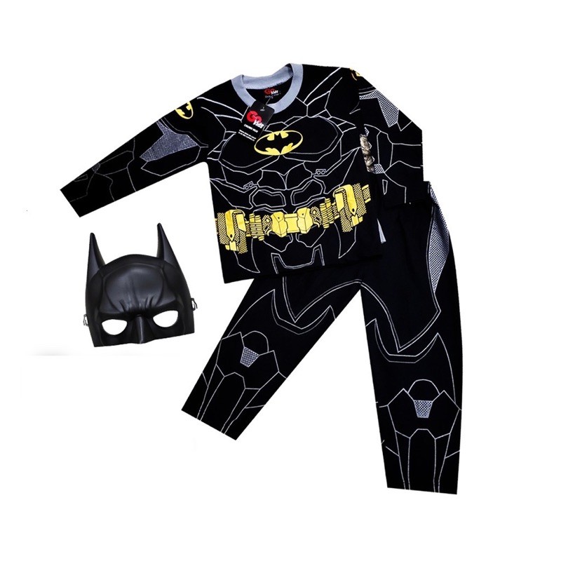 Setelan Anak Laki Laki Batman / Kostum Anak Laki Laki Superhero Batman / Baju Anak Superhero Batman