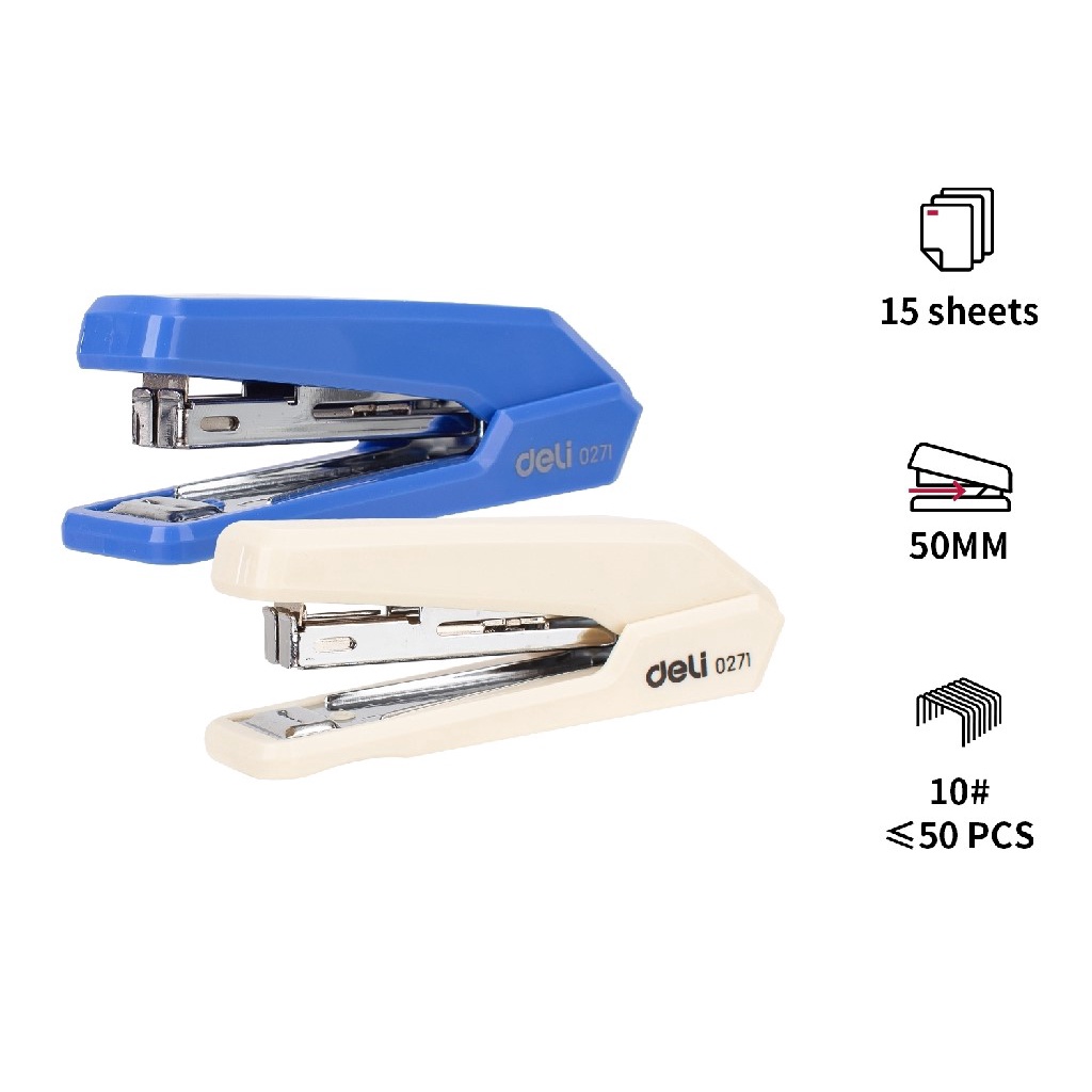 

STAPLER STAPLES + REMOVER DELI 0271 NO.10 KECIL HD-10