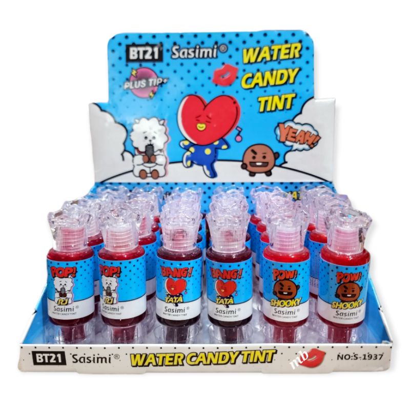 [Per Batang] Liptint Sasimi BT21 Yeah Water Candy Biru