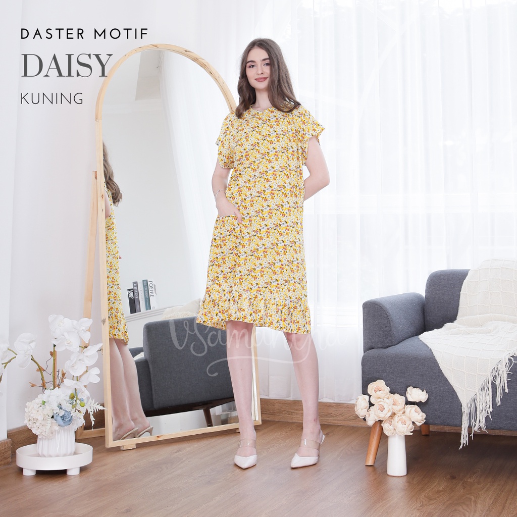 Daster Viral Ruffle Rayon Motif II