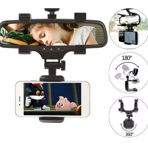 Pegangan Hp Kaca Spion Mobil  Holder Hp GPS di Kaca Spion Mobil Universal Car Rearview Mirror Mount Bracket Dudukan Jepit Carmouth Holder Universal Car mirror mount