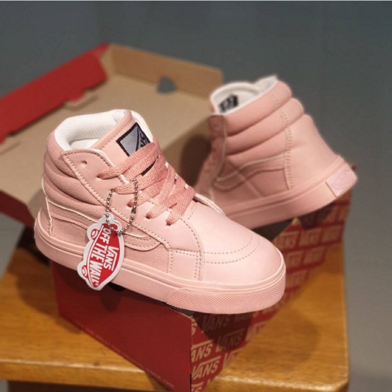 SEPATU ANAK PEREMPUAN VANS SK8HI VELCRO DAN TALI / SEPATU FASHION BABY BERKUALITAS TERMURAH UNTUK PEREMPUAN