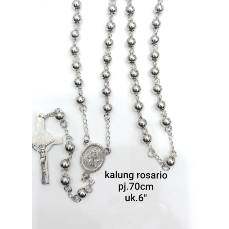 Kalung Rosario Silver Titanium21