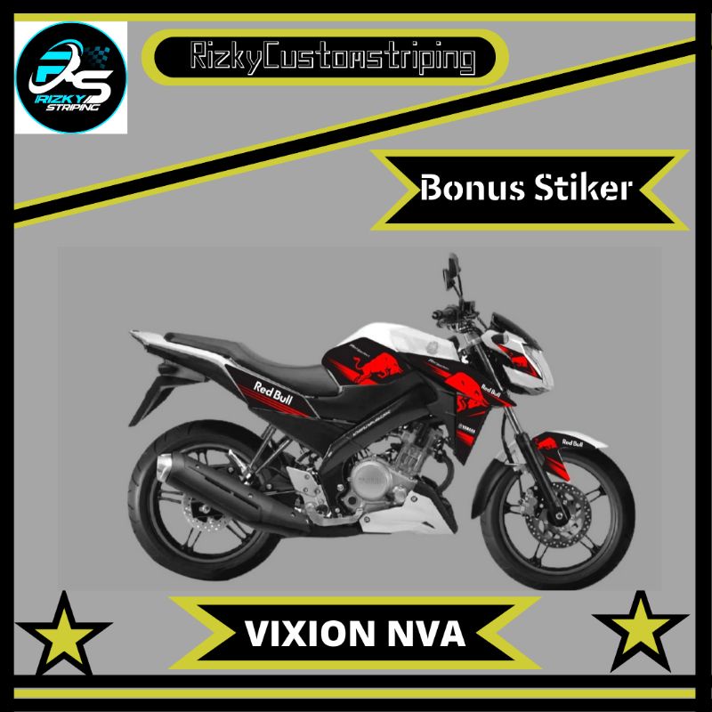 STIKER STRIPING VARIASI YAMAHA VIXION ADVANCE NVA # YAMAHA VIXION NVA REDBULL.