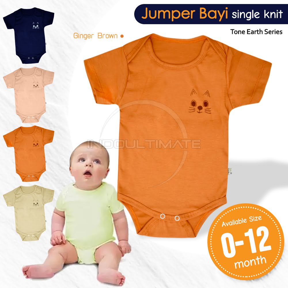 BC-302SK BC-303SK BABY LEON Jumper Bayi Body Suit Bayi Jumper Bayi Jumsuit Bayi Jumpsuit Bayi Perempuan Laki-Laki Baju Bayi Cewek Cowok Kaos Bayi Pakaian Bayi Baju Tidur Anak Bayi Baju Harian bayi-Jumper Unisex Brown