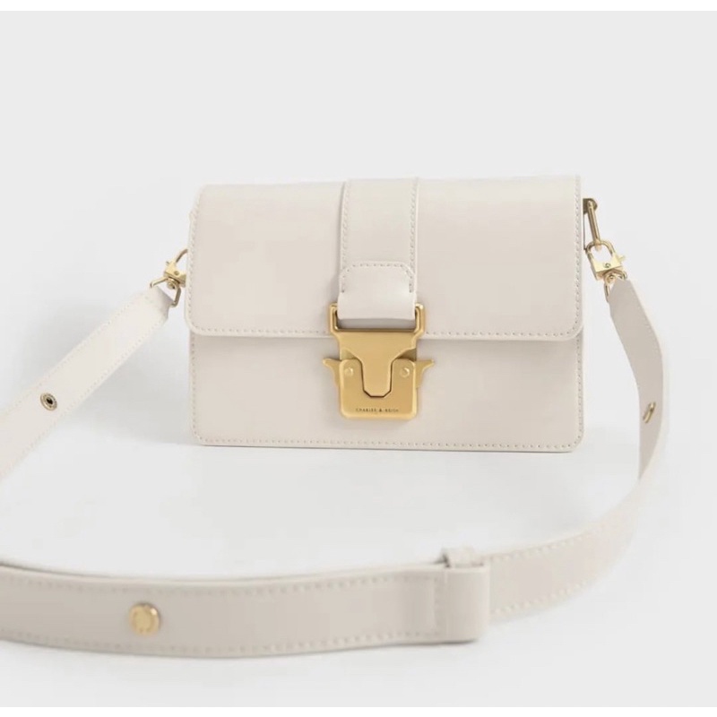 C Mettalic Accent Shoulder Bag