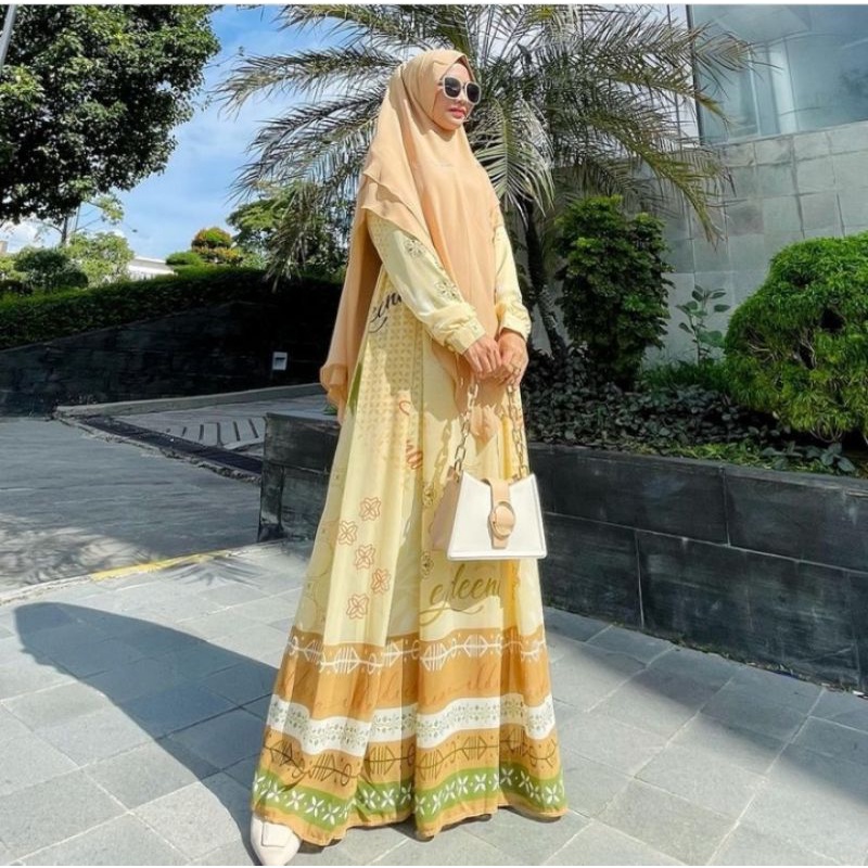 meiza dress eldeena printing set dress murah meriah