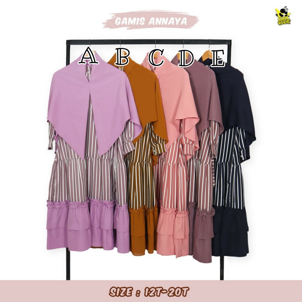 GAMIS ANAK PEREMPUAN COOLBEE Set Gamis Annaya COGA