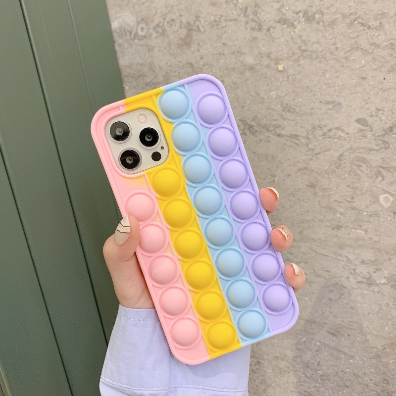 Soft Case VIVO Y65 Y81 Y1s S1 V20 Pro V20SE SE V11 V9 V5 V5s Pop It Fidget Game Push Bubble Casing