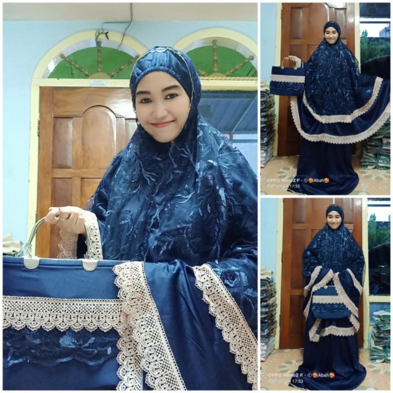 Mukena Rafenia/ Mukena Brukat 3D dan Maxmara Lux adem dan Cantik