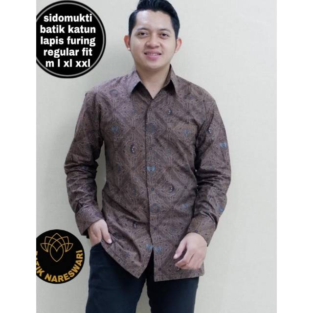 Kemeja Batik Panjang Full Furing Motif Sidomukti