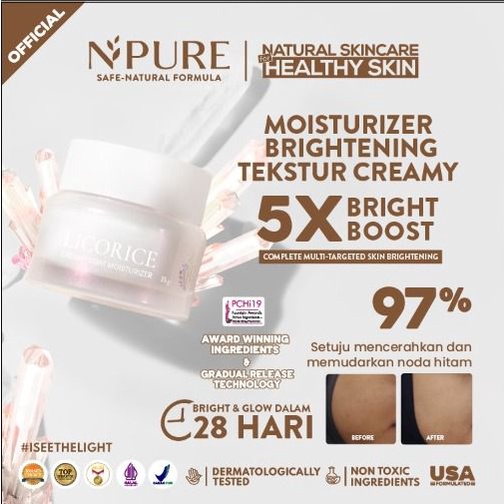 ✨ AKU MURAH ✨ NPURE LICORICE Creamy Light Moisturizer / Pelembab Wajah