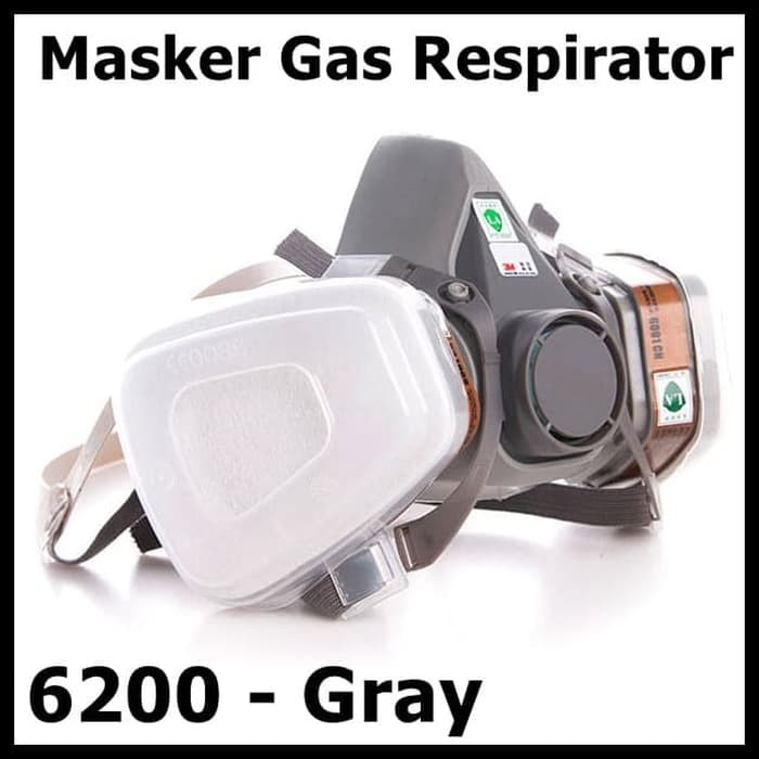 ELESESAFE Masker Gas Respirator 6200 N95 Gray