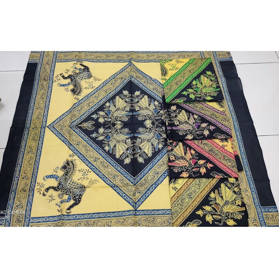Taplak Meja Tamu Batik Ukuran 100cm x 100 c Motip Kuda Murah / Taplak Meja Tamu Grosir / Taplak Meja
