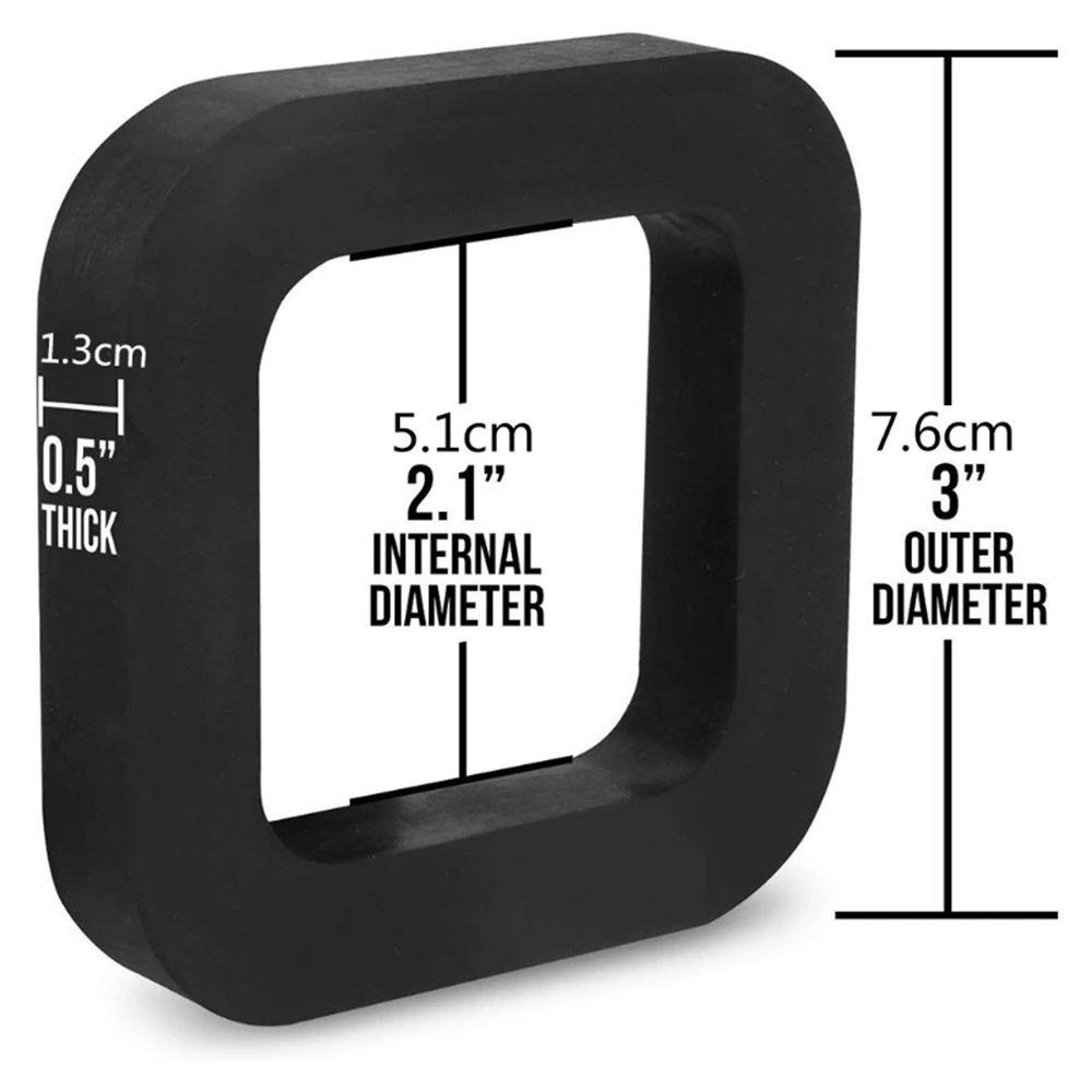 Lanfy Silence Pad 2inch Hitam Penyerap Goncangan Untuk Dudukan Bola Adjustable Pemasangan Di Kopel Trailer Blok Karet