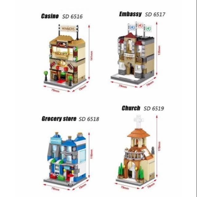 Mainan Brick Susun Block Kota - Mainan Edukasi Bricks Susun Gedung